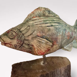 Fisch Skulptur aus Keramik