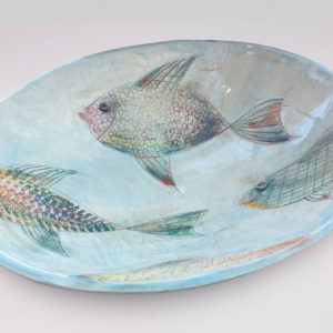 Keramikschale mit Fischen
